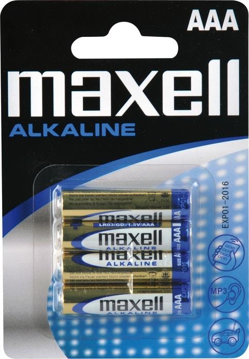 Alkalická baterie Maxell AAA 4 ks