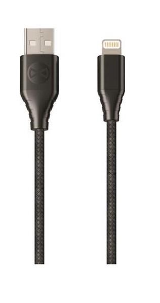 Datový kabel Forever Core Lightning MFI 1,5m 2,4A textilní černý
