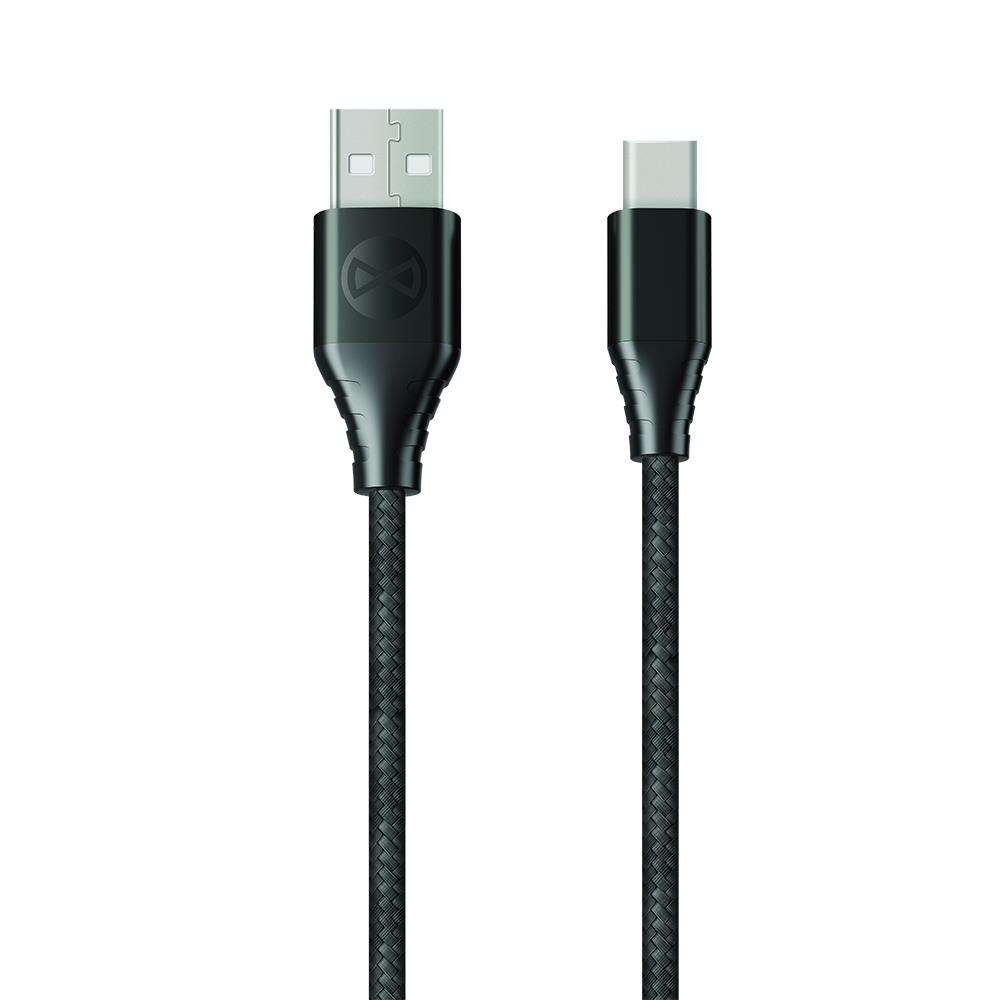 Datový kabel Forever Core USB-C 3m 3A textilní černý