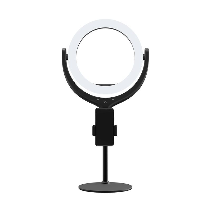 Univerzální selfie stojan se světelným prstencem 8” (40 cm) Devia černý