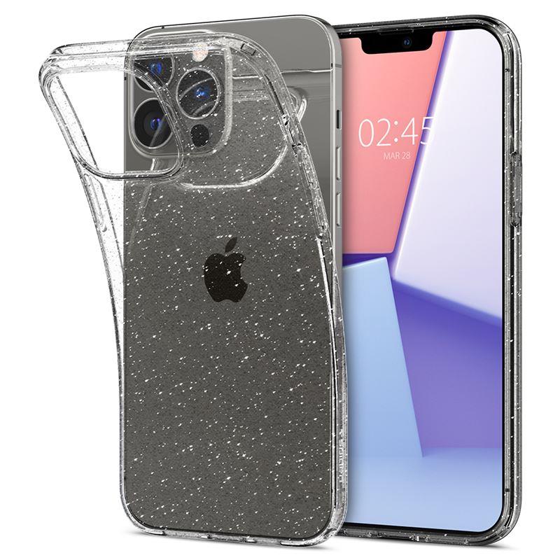 Ochranný kryt Spigen Liquid Crystal Glitter pro Apple iPhone 13 Pro transparentní