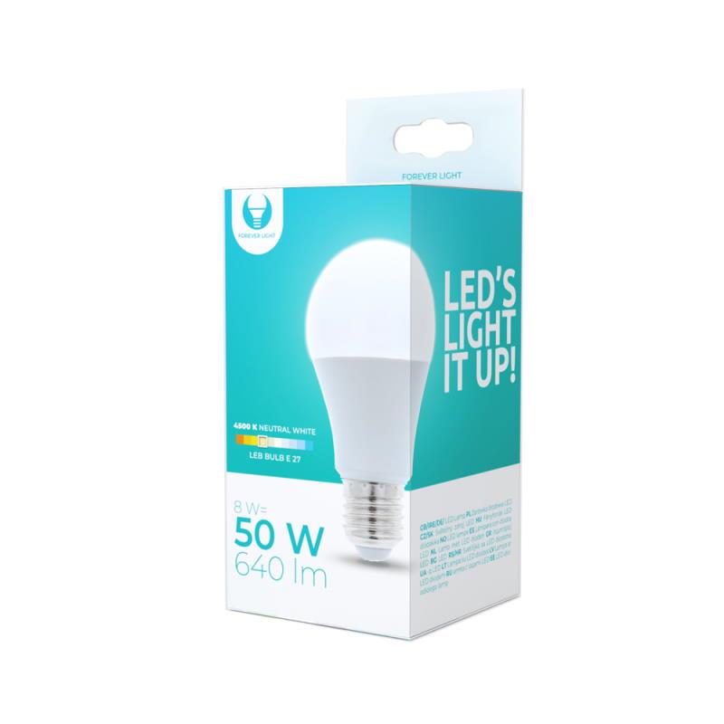LED žárovka Forever A60 E27 8W neutrální bílá (4500K)