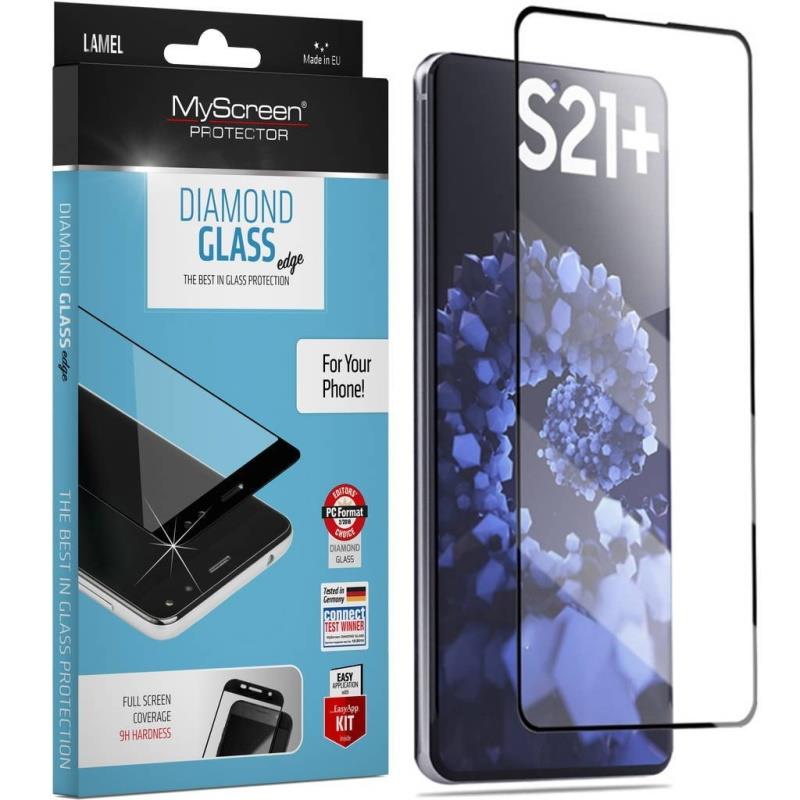 Ochranné sklo displeje MyScreen Diamond Glass edge pro Samsung Galaxy S21+ 5G černé