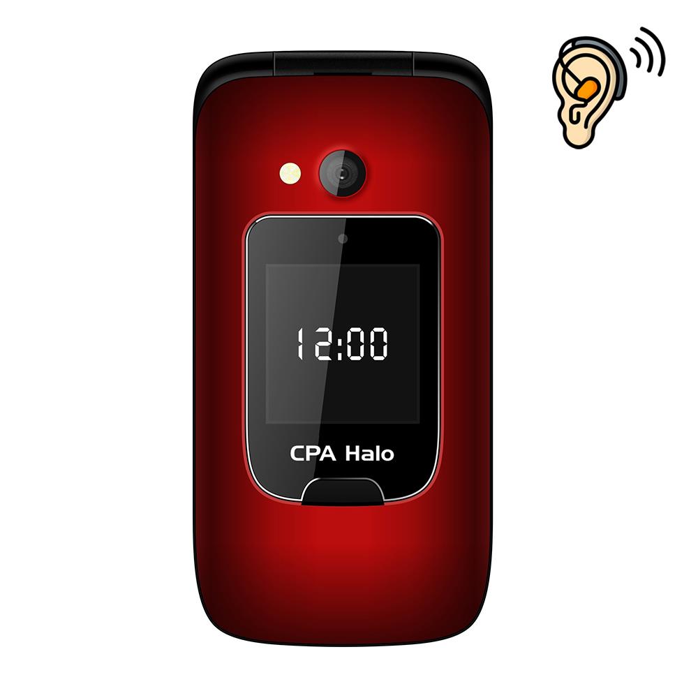 Telefon CPA Halo 15 Senior červený s nabíjecím stojánkem