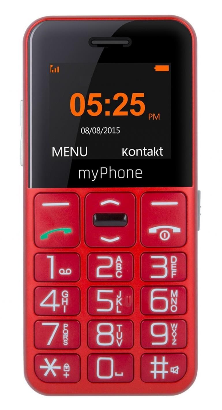 Telefon myPhone Halo Easy Senior červený