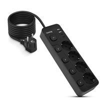 Zobrazit detail produktu Nab�jec� stanice Huslog 15W 4xz�suvka, 2xUSB-C, 2xUSB, 5x vyp�na� �ern�