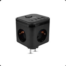 Zobrazit detail produktu Nab�jec� stanice Huslog 15W 3xz�suvka, 2xUSB-C, 2xUSB, 1x vyp�na� �ern�