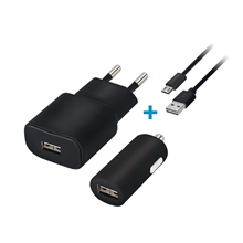Zobrazit detail produktu Nabíječka do sítě a auta Forever USB 2A s micro USB kabelem