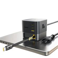 Zobrazit detail produktu Nabjeka do st Baseus Super GaN 100W s navjecm kabelem USB-C 82cm, 1xUSB, 2xUSB-C ern