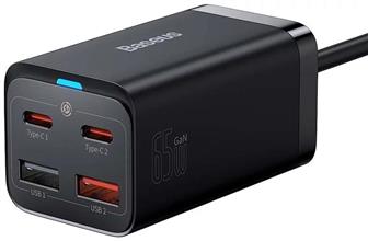 Zobrazit detail produktu Nab�je�ka do s�t� Baseus GaN3 Pro 65W, 2xUSB, 2xUSB-C �ern�