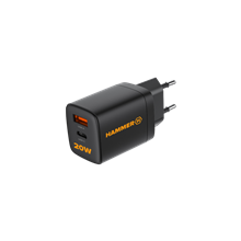 Zobrazit detail produktu Nabjeka do st Hammer RapidCharge Duo 20W,  1xUSB,  1xUSB-C ern