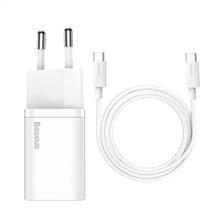 Zobrazit detail produktu Nab�je�ka do s�t� Baseus Super Si 25W s kabelem USB-C/USB-C 1m, 1xUSB-C b�l�