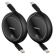 Zobrazit detail produktu Nav�jec� kabel Baseus Free2Pull USB-C/USB-C s nastavitelnou d�lkou a� 2m 100W �ern� (balen� po 2ks)