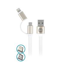 Zobrazit detail produktu Datový kabel Forever 2v1 micro USB+Lightning 1m 1, 8A plochý bílý