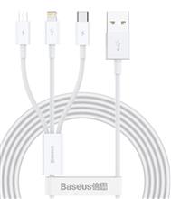 Zobrazit detail produktu Datov kabel Baseus Superior 3v1 microUSB+Lightning+USB-C 1, 5m 3, 5A bl