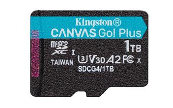 Zobrazit detail produktu Pam�ov� karta 1TB Kingston microSDXC Canvas Go Plus Gen4 200MB/s A2 U3 V30 s adapt�rem