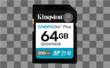 Zobrazit detail produktu Pamov karta 64GB Kingston SDXC Canvas Go Plus Gen4 200MB/s C10 UHS-I U3 V30