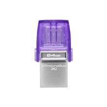 Zobrazit detail produktu Flash disk 64GB Kingston DataTraveler microDuo 3C USB/USB-C, 200MB/s
