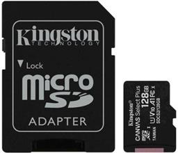 Zobrazit detail produktu Paměťová karta Kingston Micro 128GB Class 10 UHS-I s adaptérem SD2