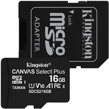 Zobrazit detail produktu Paměťová karta Kingston Micro 16GB Class 10 UHS-I s adaptérem SD2