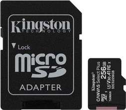 Zobrazit detail produktu Paměťová karta Kingston Micro 256GB Class 10,  UHS-I s adaptérem SD2