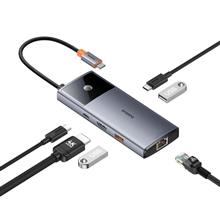 Zobrazit detail produktu Dokovac stanice Baseus Metal Gleam 2 Series 6v1 ed (2xUSB 3.0, USB-C, USB-C PD, HDMI, Ethernet RJ