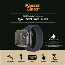 Zobrazit detail produktu ROZBALENO - Ochranné sklo displeje PanzerGlass Full Protection pro Apple Watch 7 / 8 (45mm) (čirý ráme