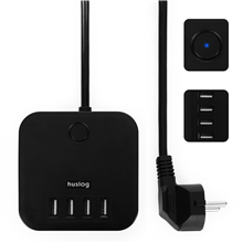 Zobrazit detail produktu Nabjec stanice Huslog 12W 3xzsuvka, 4xUSB ern