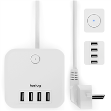 Zobrazit detail produktu Nabjec stanice Huslog 12W 3xzsuvka , 4xUSB bl