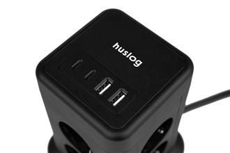 Zobrazit detail produktu Nabjec stanice Huslog 15W 8xzsuvka, 2x USB-C, 2xUSB ern
