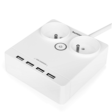 Zobrazit detail produktu Nabjec stanice Huslog 12W 2xzsuvka, 4xUSB bl