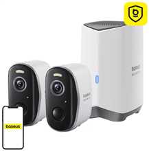 Zobrazit detail produktu Venkovn kamera Baseus Security N1 Plus 2K (sada 2ks+centrln stanice) bl