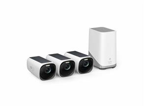 Zobrazit detail produktu Venkovn kamera se solrnm nabjenm Anker eufy S330 (sada 3ks+jednotka HomeBase 3), 4K bl