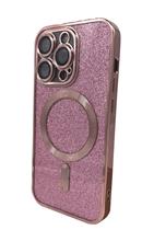Zobrazit detail produktu ROZBALENO - Silikonov TPU pouzdro Mag Glitter Chrome pro iPhone 15 Pro rov